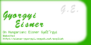 gyorgyi eisner business card